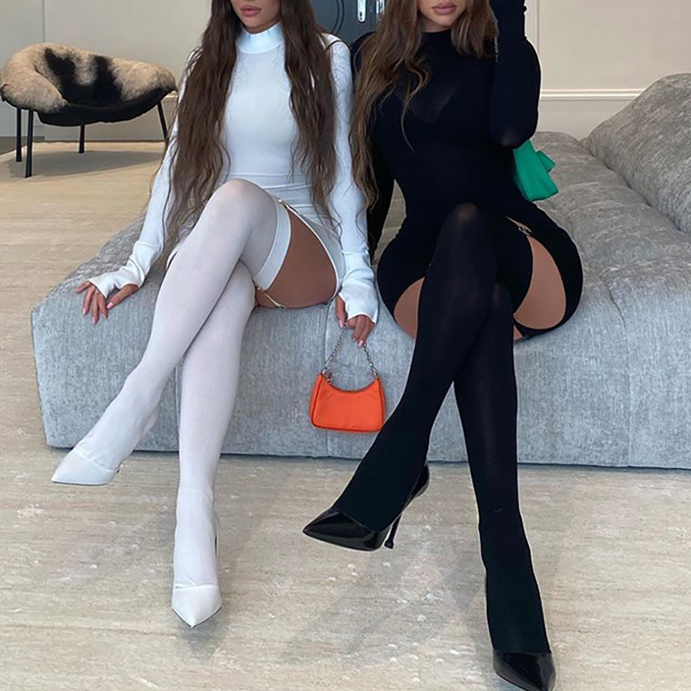 váy body Tay Dài Kèm Vớ Da Xuyên Thấu | BigBuy360 - bigbuy360.vn