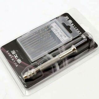 Bộ Khoan Tay Mini kèm 10 mũi khoan - Kích Ki Hoa Lan