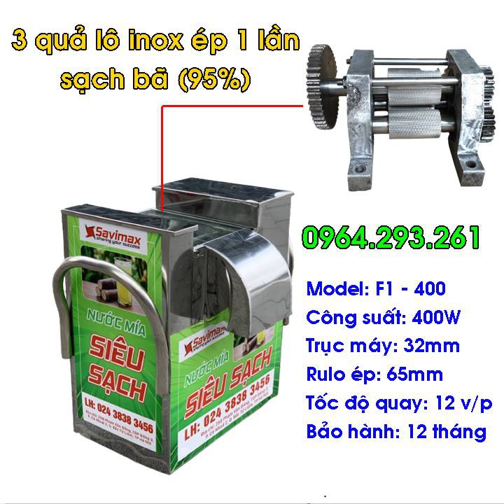 Máy ép nước mía siêu sạch F1 - 400, loại mini để bàn, tiết kiệm chi phí