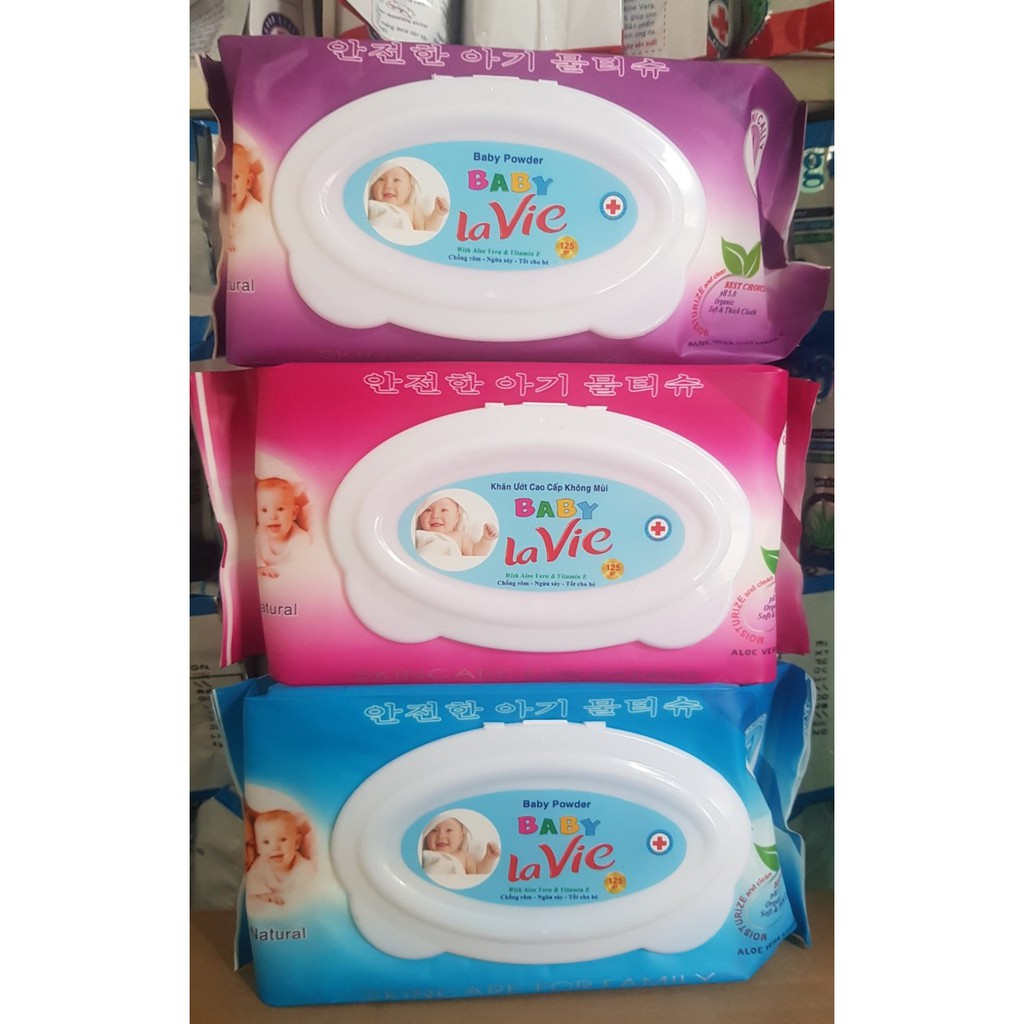 khăn GIẤY ƯỚT BABY LAVIE kaka sky anpa athena LOẠI LỚN 125G GIÁ SĨ