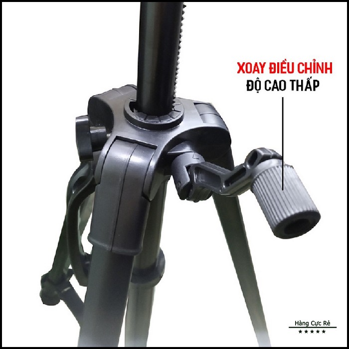 Tripod điện thoại 3 chân loại Tốt, độ cao lên đến 1m5 - Chân đế chụp hình máy ảnh 3366 - Shop Hàng Cực Rẻ