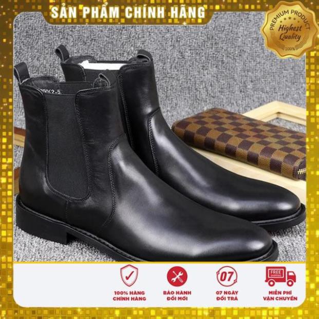 Giày Thời Trang Nam Chelsea Boots Tăng Chiều Cao Cổ Lửng Đẳng Cấp BT28 Cao Cấp