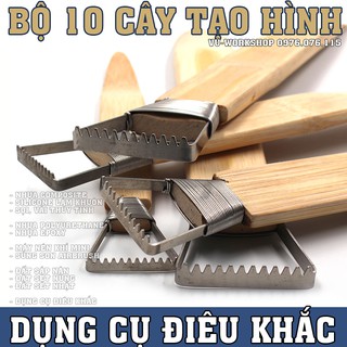 Dụng cụ điêu khắc - Bộ dụng cụ điêu khắc răng cưa cào, gọt đất nặn đủ size - Dụng cụ nặn tượng