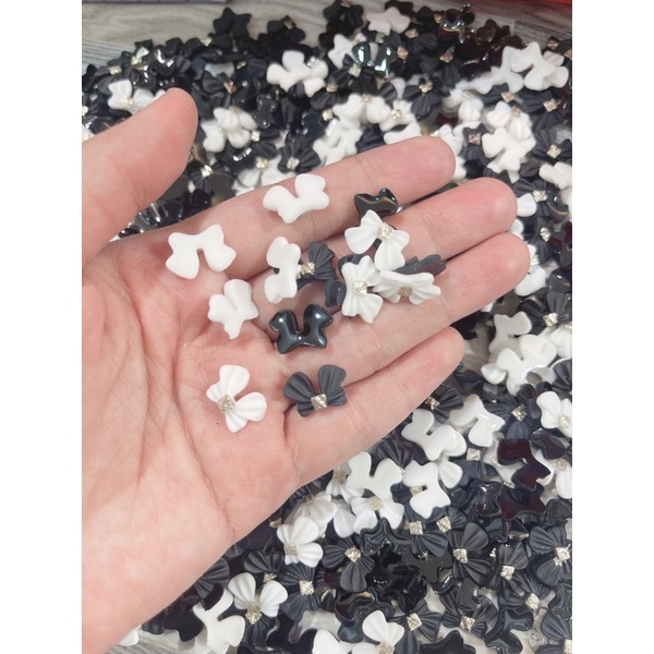 CHARM NƠ TRẮNG ĐEN 30viên M170