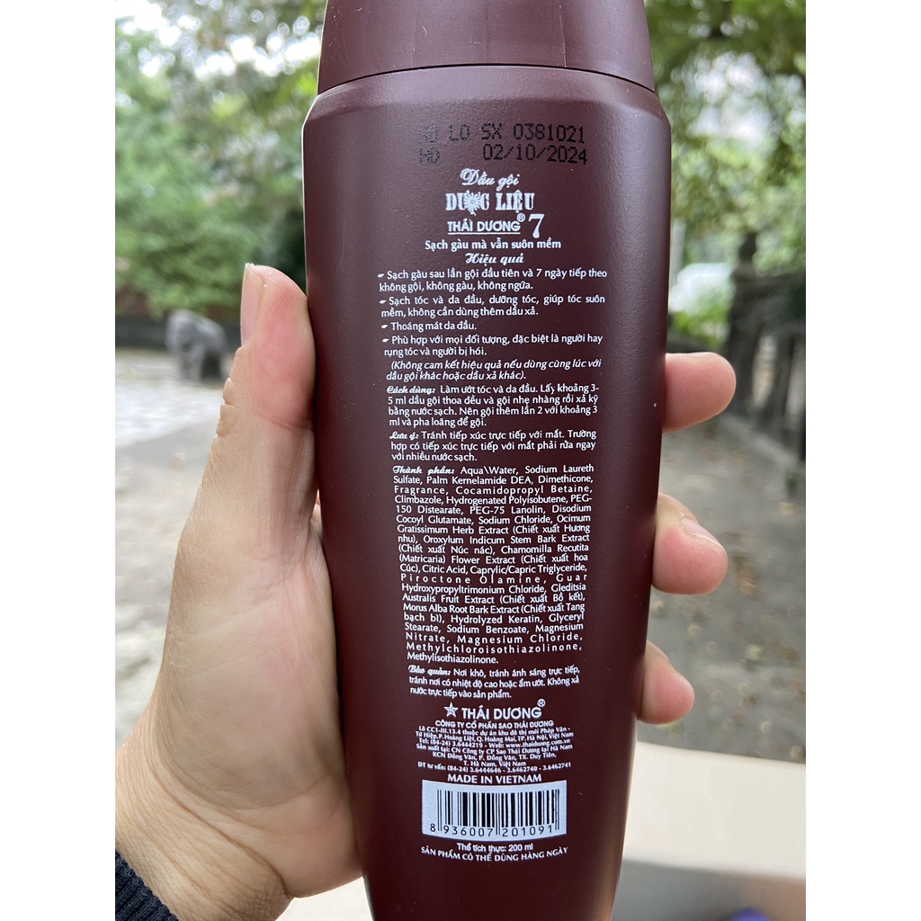 DẦU GỘI DƯỢC LIỆU THÁI DƯƠNG 7 200ML