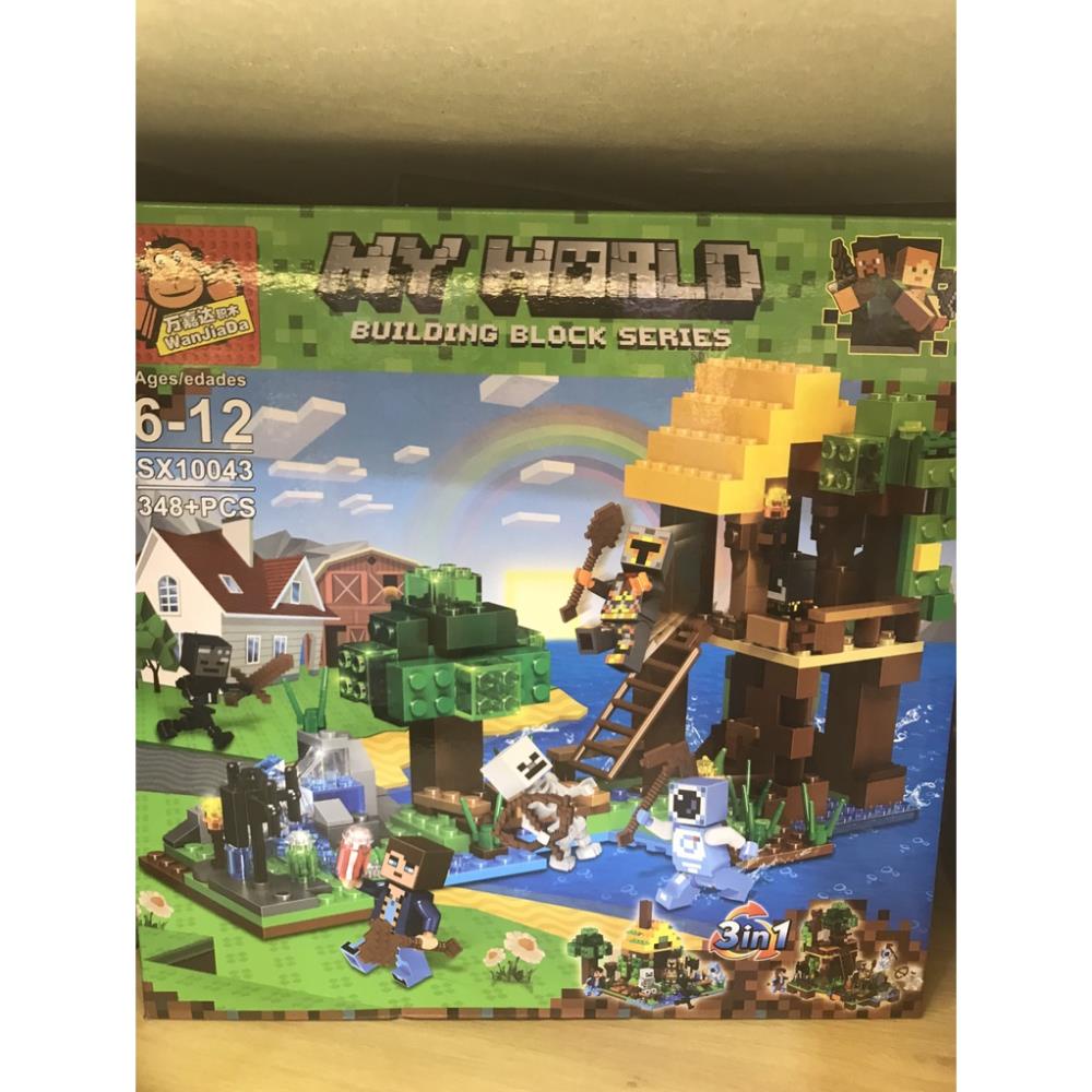 Đồ chơi lego xếp hình Minecraft My World 3in1