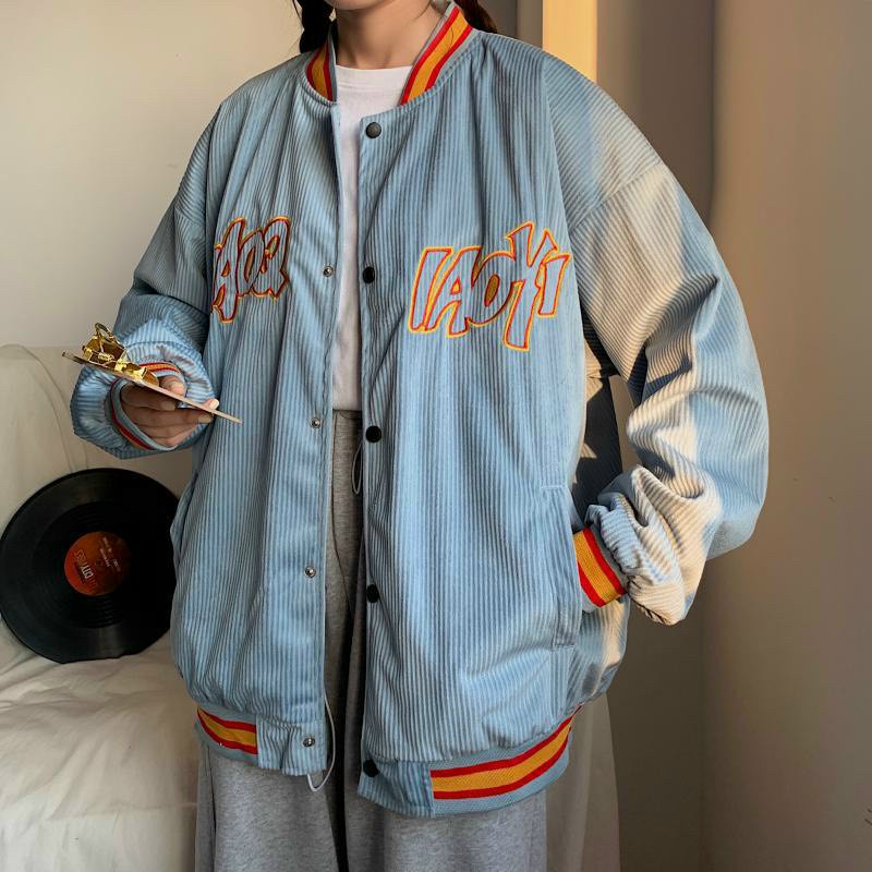 Áo Bomber Jacket chất Nhung tăm 2 lớp chống nắng  Nam Nữ mặc đẹp Unisexy- AQ STORE