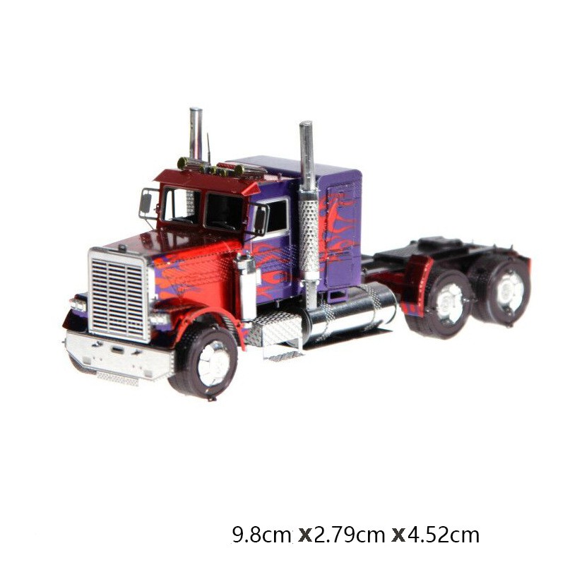 Mô Hình Lắp Ghép 3D Kim Loại xe tải bản màu