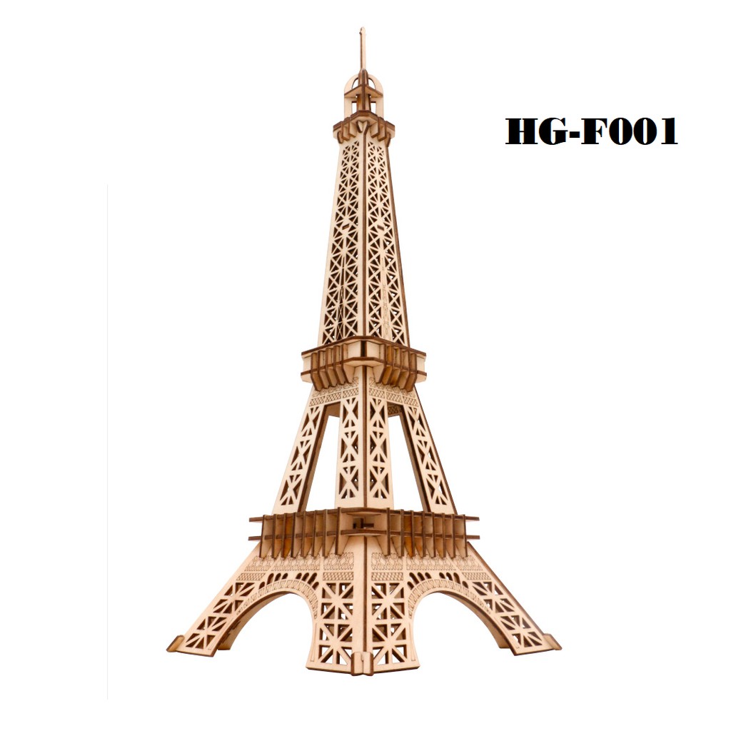 Đồ chơi lắp ráp gỗ 3D Mô hình Tháp Eiffel Laser