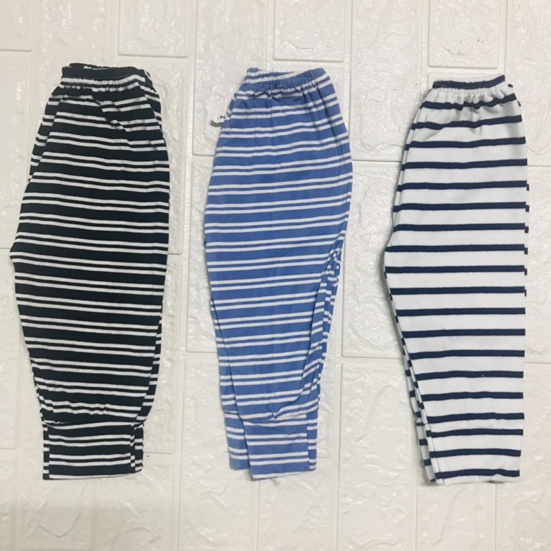 Quần dài cotton kẻ cho bé dày dặn