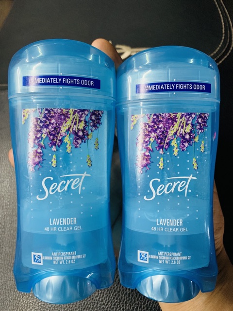 Lăn khử mùi dạng gel Secret Mỹ hương Lavender siêu thơm (mẫu mới)( date 2022)