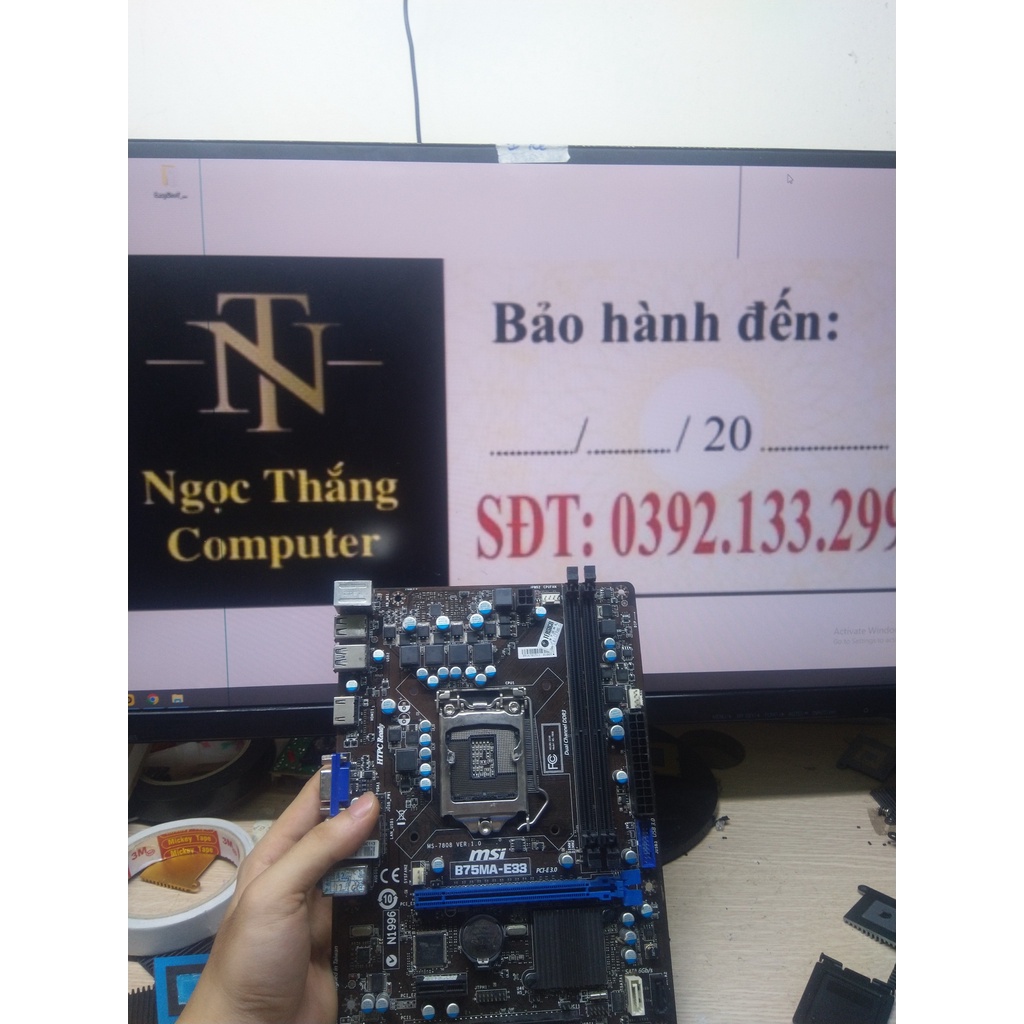 Main MSI  B75MA-E33 2khe Ram zin tháo quán net và văn phòng CHÍNH HÃNG ĐỦ CHẶN GIÁ RẺ TẶNG TUÝP KEO TẢN NHIỆT