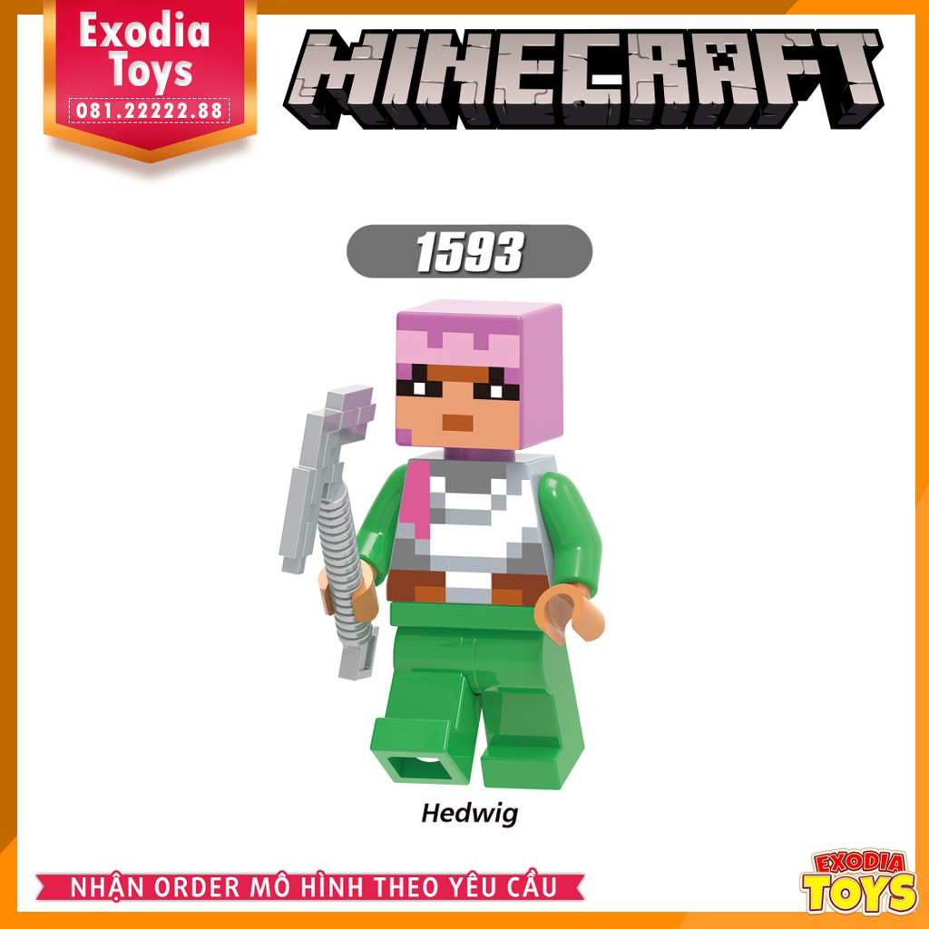 Xếp hình Minifigure nhân vật trò chơi Minecraft - Đồ Chơi Lắp Ghép Sáng Tạo - X0299
