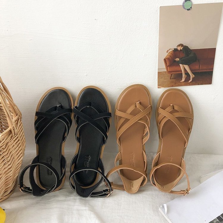Giày Sandal Nữ Dây Đan Chéo Thời Trang