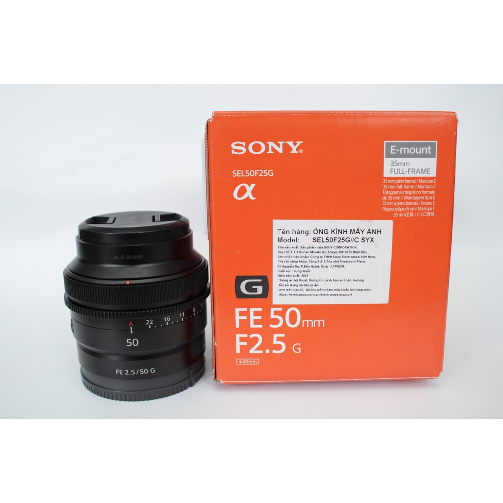 Bán lens SONY FE 50 mm F/2.5G fullbox mới 99%