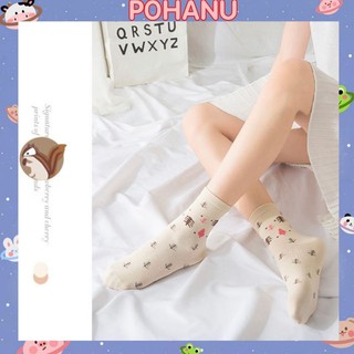 Tất cổ cao Pohanu nữ phong cách vintage dày xịn giá rẻ đẹp TN108