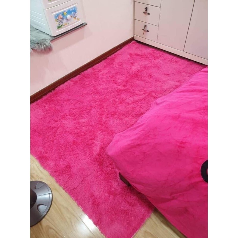 Thảm Lông Loang Trải Sàn , Thảm Lông Trải Sofa ,Phòng Ngủ - Màu Hồng Đậm | BigBuy360 - bigbuy360.vn