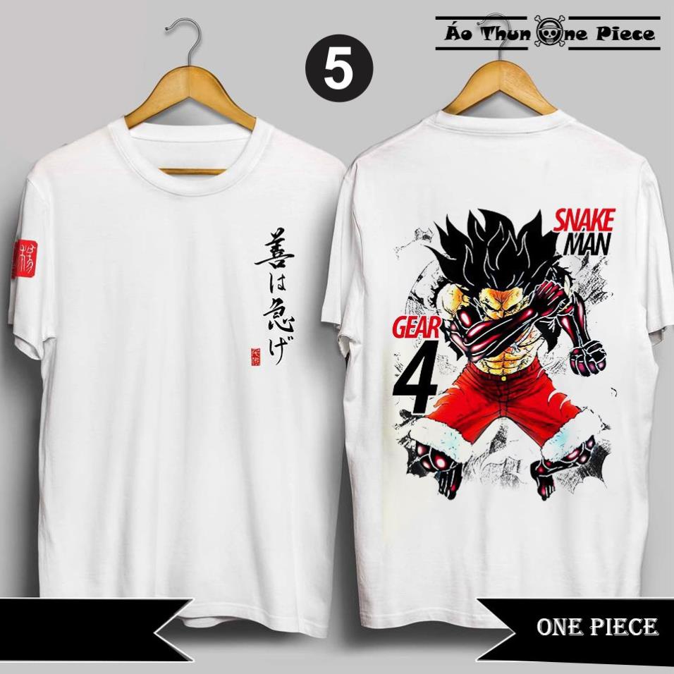 Áo Thun In One Piece Cực Chất, Áo thun Anime Luffy cực ngầu, Chất liệu cotton co dãn thoáng mát