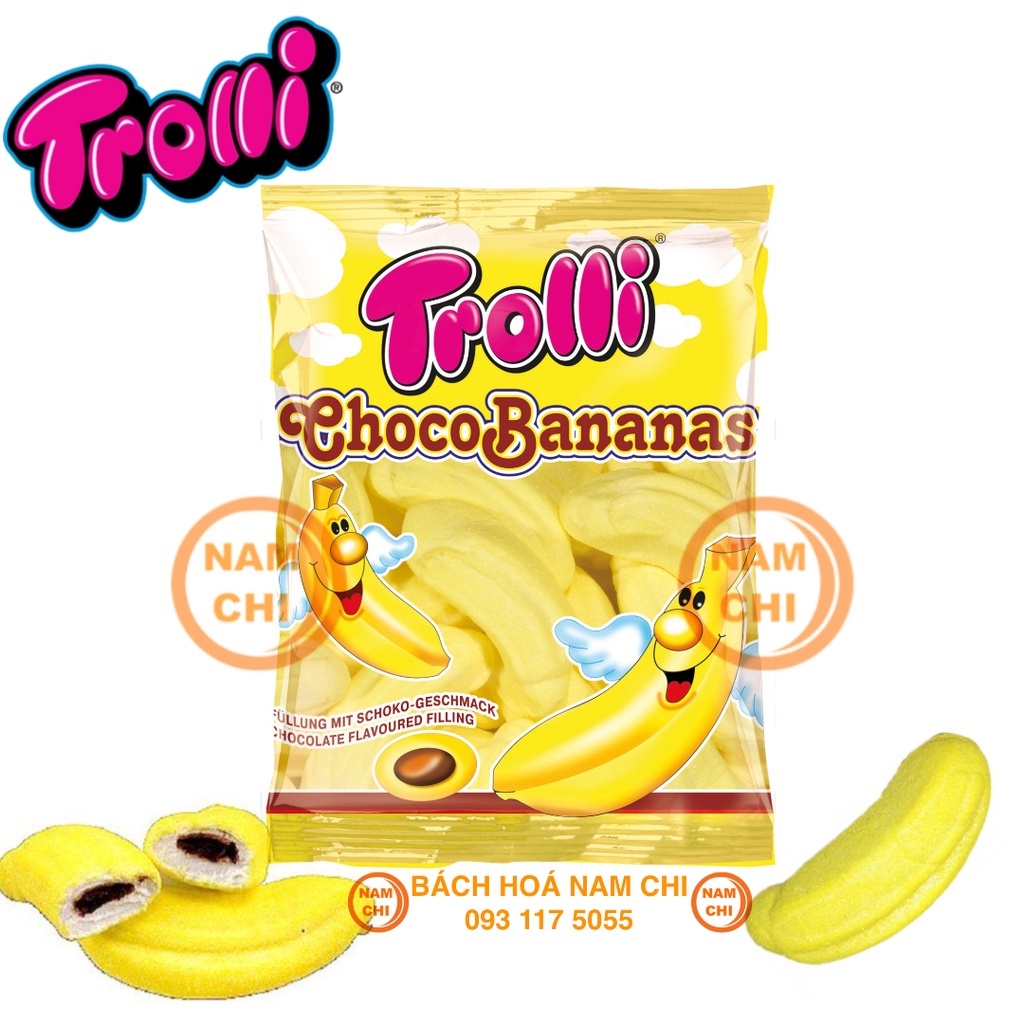 [GÓI 150G] Kẹo Dẻo Trolli Choco Banana Gói 150g - Đức