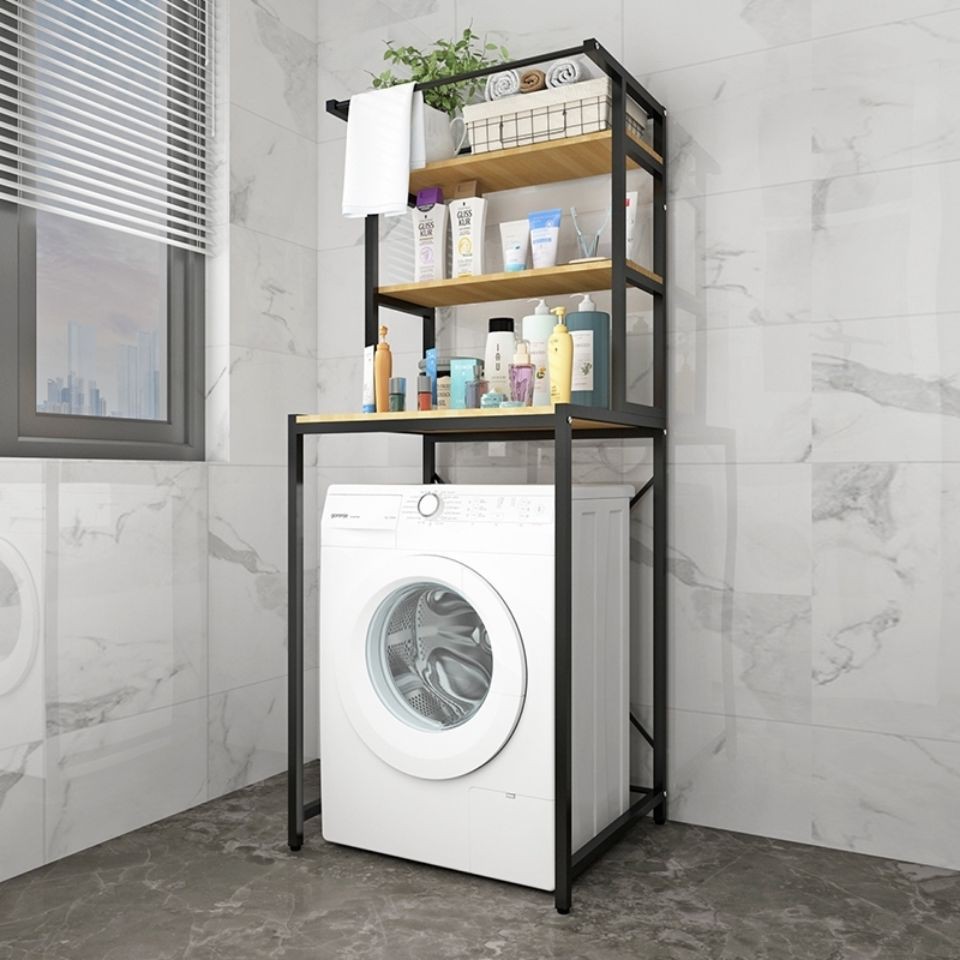 Giá để máy giặt ban công sàn nhà đồ vệ sinh tủ phía trên thùng nắp lật hoàn thiện <