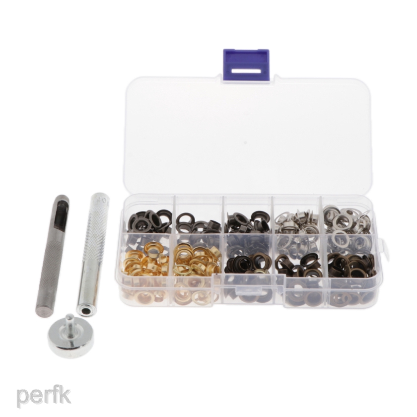 Set 200 Khoen Bằng Đồng Thau Kèm Vòng Đệm DIY Tiện Lợi