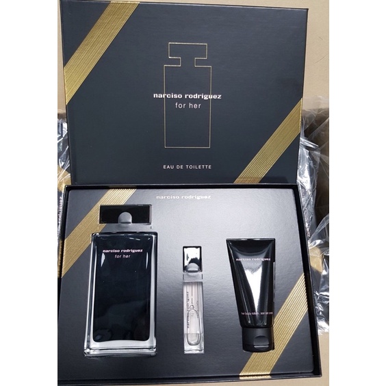 Set nước hoa Narciso Rodriguez For Her EDT 100ml + 10ml + dưỡng thể 50ml
