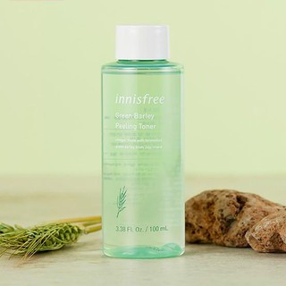 Nước hoa hồng làm sạch dịu nhẹ INNISFREE GREEN BARLEY PEELING TONER 250ml