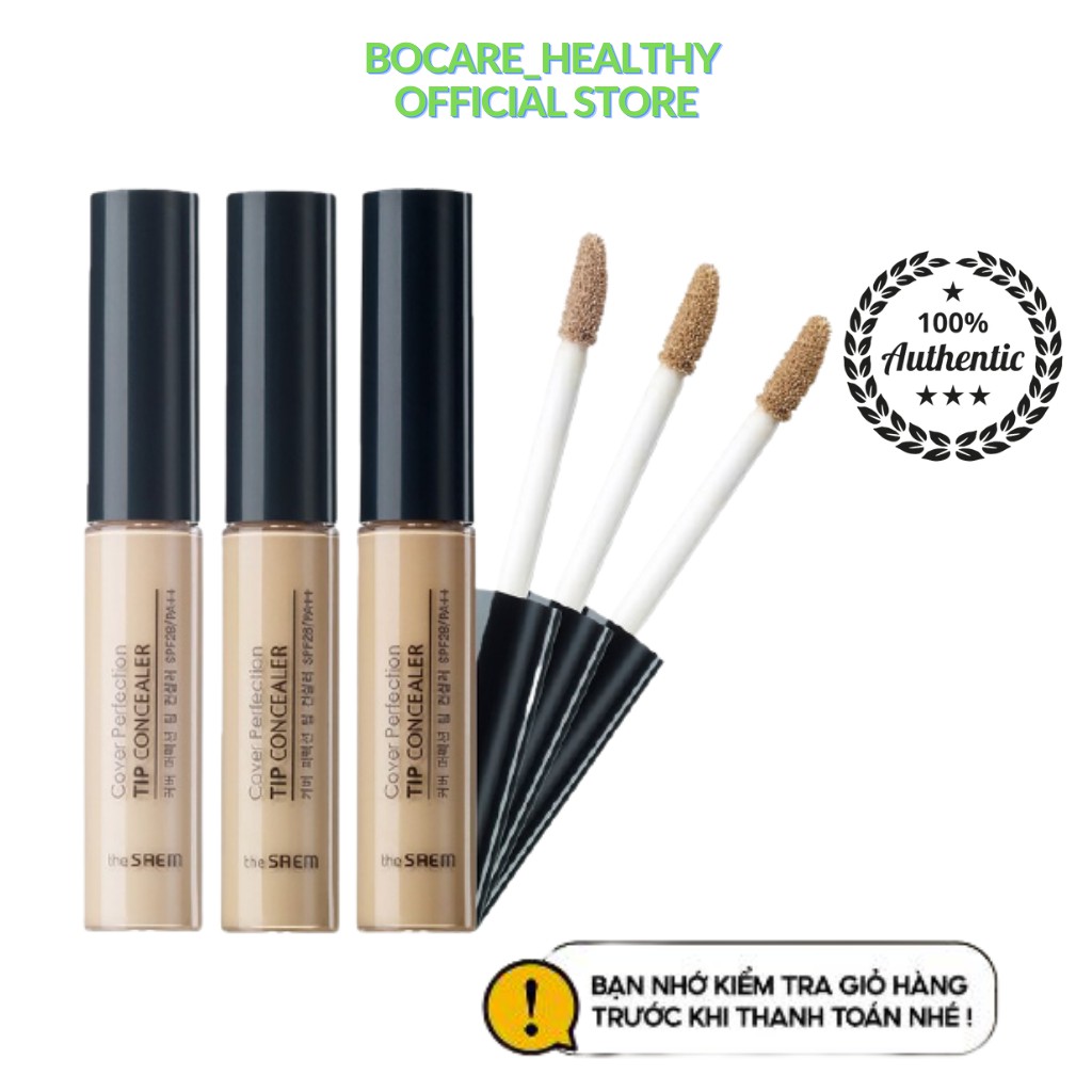 [ HÀNG AUTH ] ☘Kem Che Khuyết Điểm☘ The Saem Cover Perfection Tip Concealer - 1.5 tone tự nhiên
