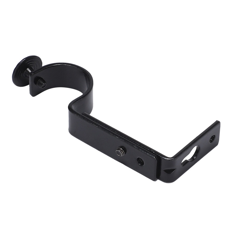 Set 6 giá đỡ thanh treo rèm cửa bằng thép cao cấp màu đen có thể điều chỉnh