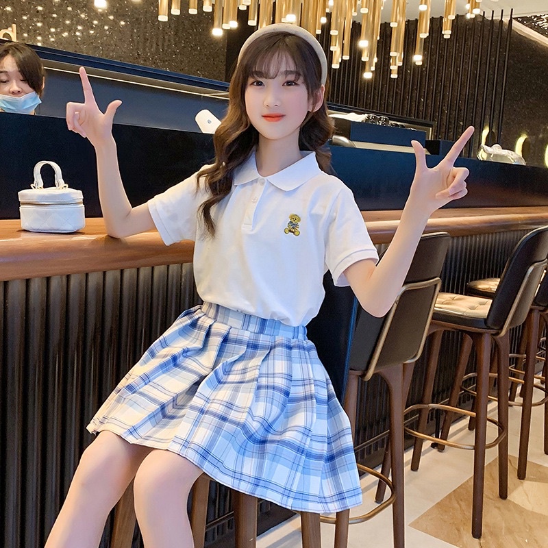 Bộ váy bé gái cỡ lớn váy mùa hè 26 đến 48kg M2231