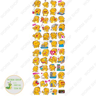 Logo , Sticker Khủng Long Đáng Yêu ( 47 hình ) - Tem 3 lớp cao cấp