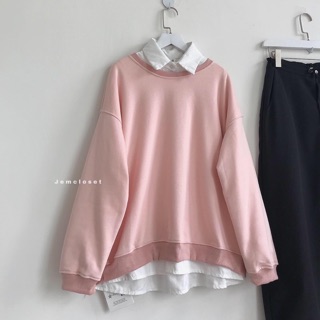 Áo sweater basic tay dài - áo unisex hot