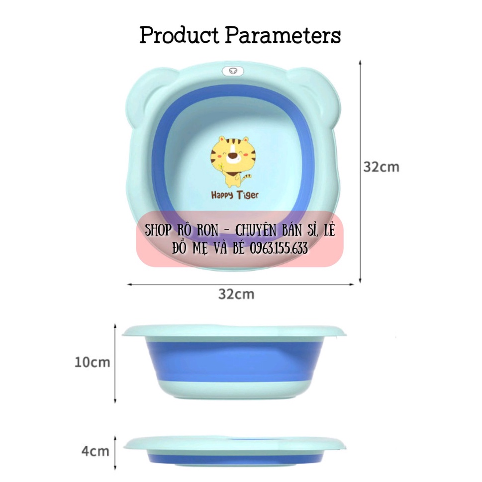 Chậu rửa mặt gập gọn - Chậu gập gọn hình Hổ - Shoproron