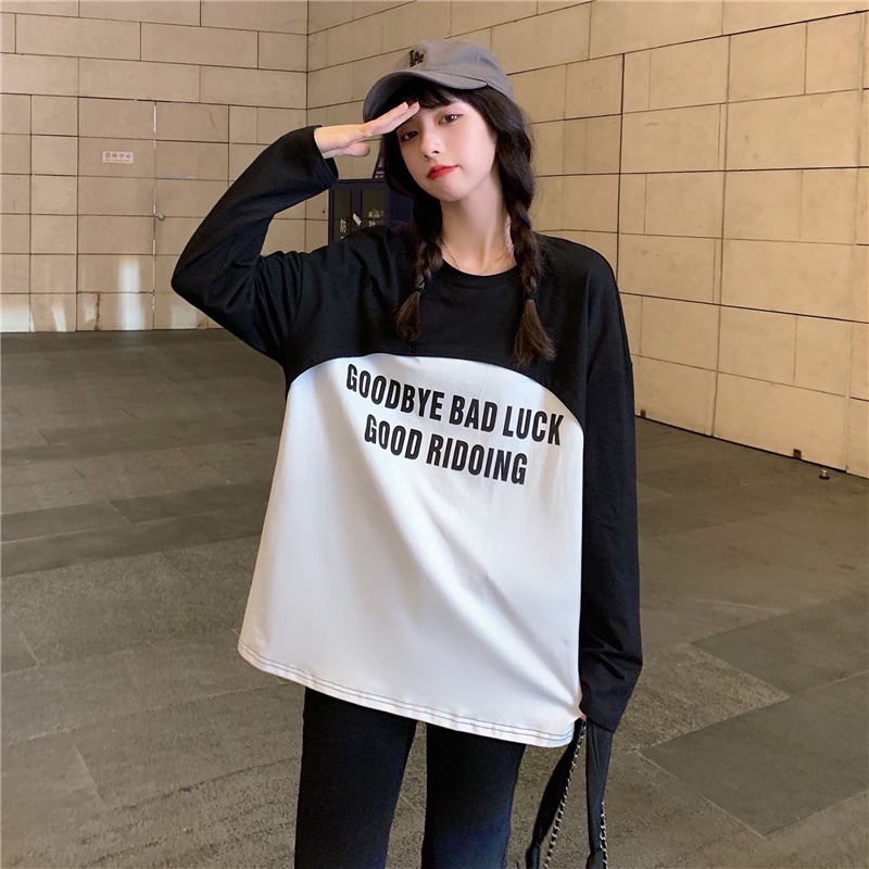 Áo thun tay dài in chữ thiết kế trẻ trung dễ phối đồ