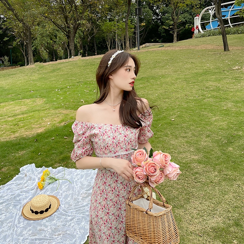 Đầm Nữ Dáng Dài Họa Tiết Hoa Phong Cách Retro | BigBuy360 - bigbuy360.vn