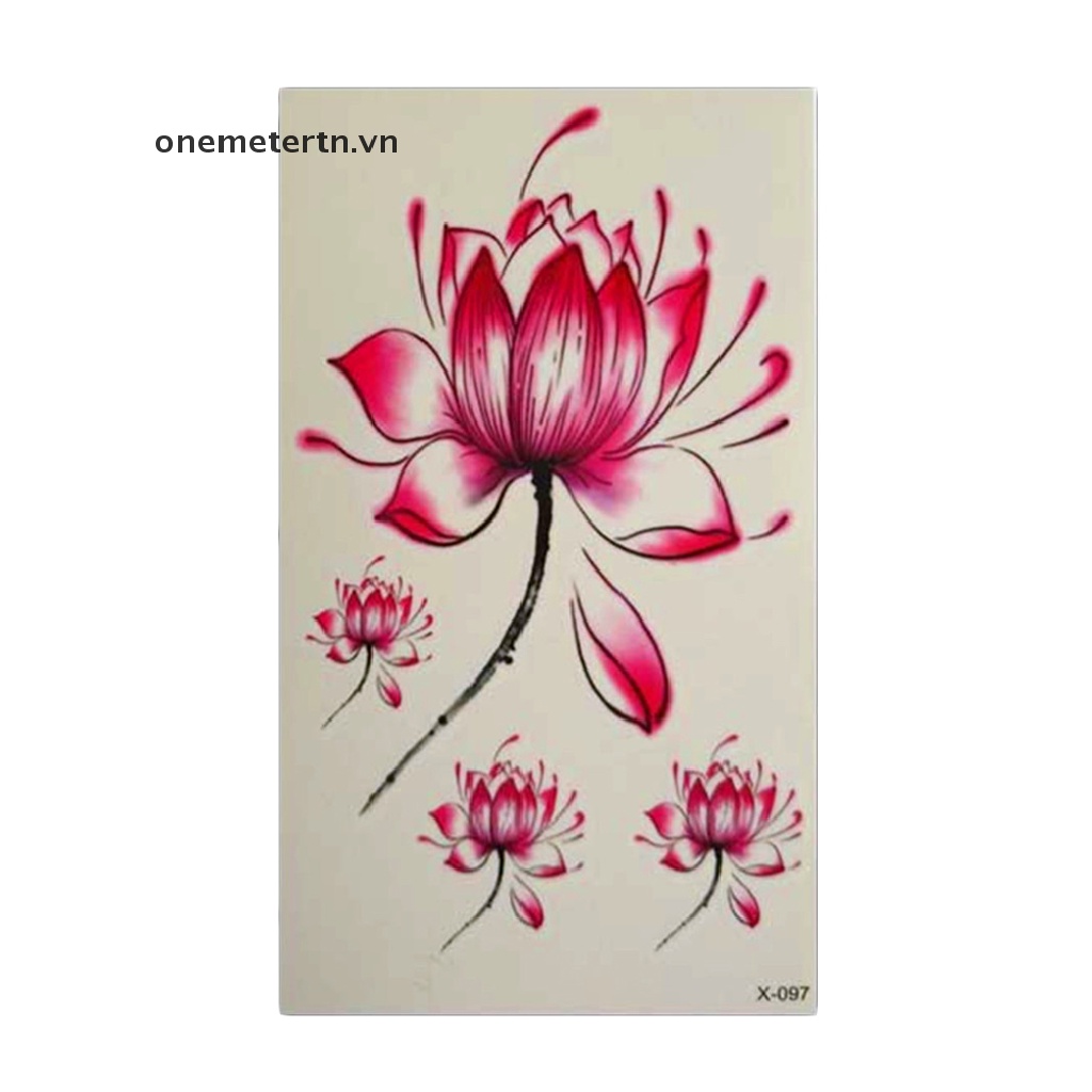 Hình Xăm Dán Tạm Thời Hình Hoa Sen