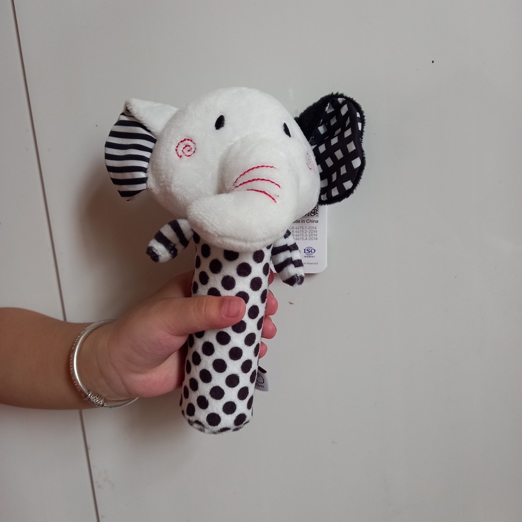 Thú Bông Cầm Tay Cho Trẻ Sơ Sinh Xúc Xắc Bông Đồ Chơi Chút Chít Lục Lạc Tập Cầm Nắm Cho Bé TCT17