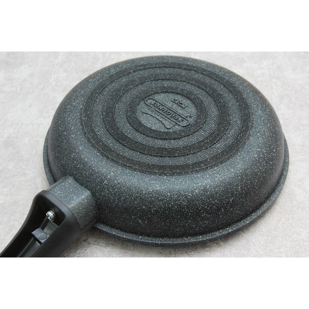 Chảo Đá Chống Dính Siêu Bền Sunhouse size 18-22-24-26-28-30 cm Bảo hành 12 tháng