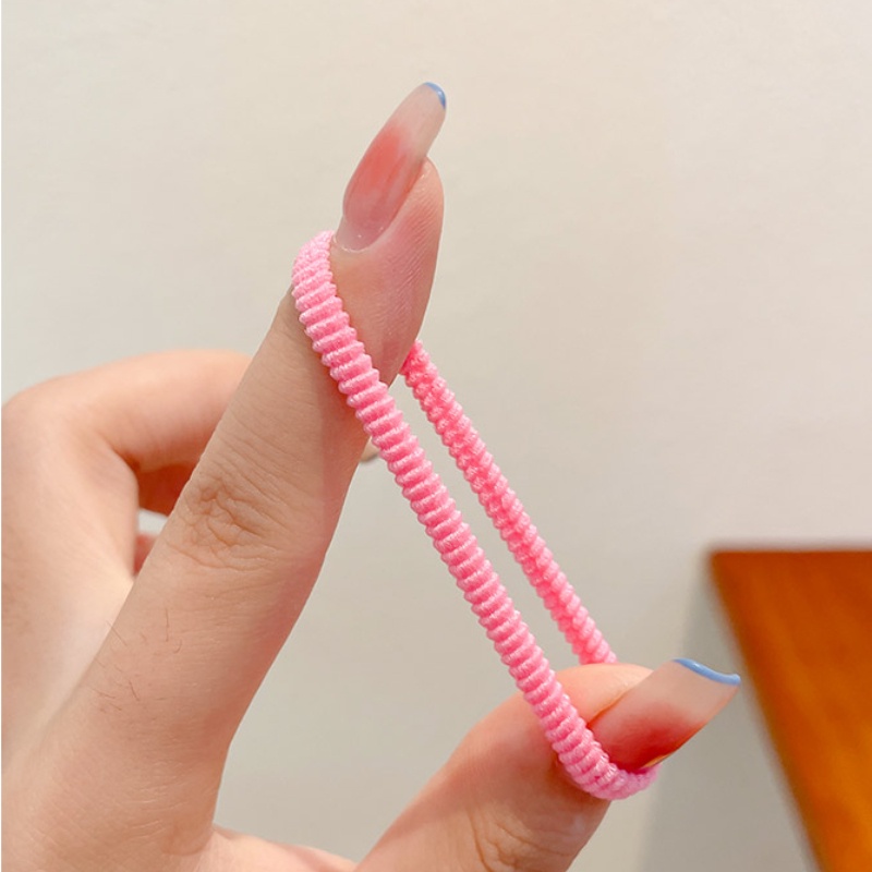 Dây Buộc Tóc Cao Su Co Giãn Tốt Màu Kẹo Ngọt Dành Cho Bé Gái