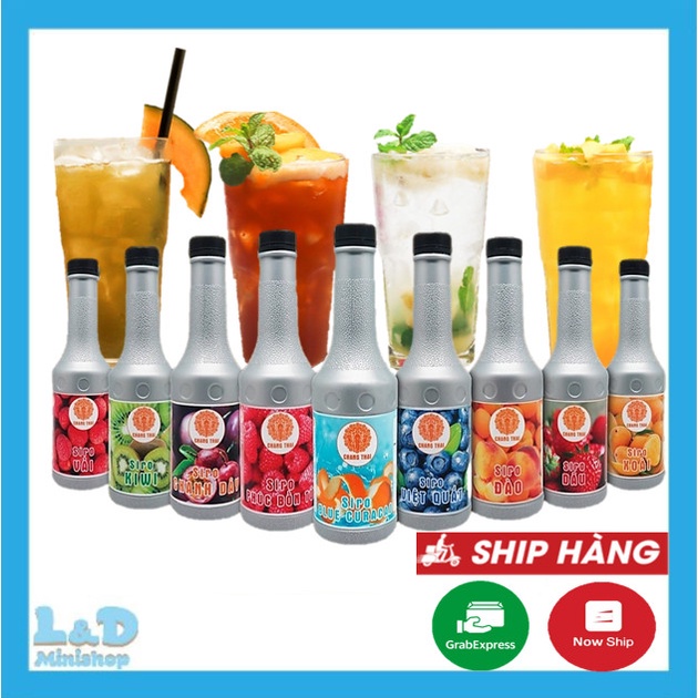 Siro Chang Thai Chai 1 Lít - Syrup Làm Trà Trái Cây Đủ Các Mùi Vị