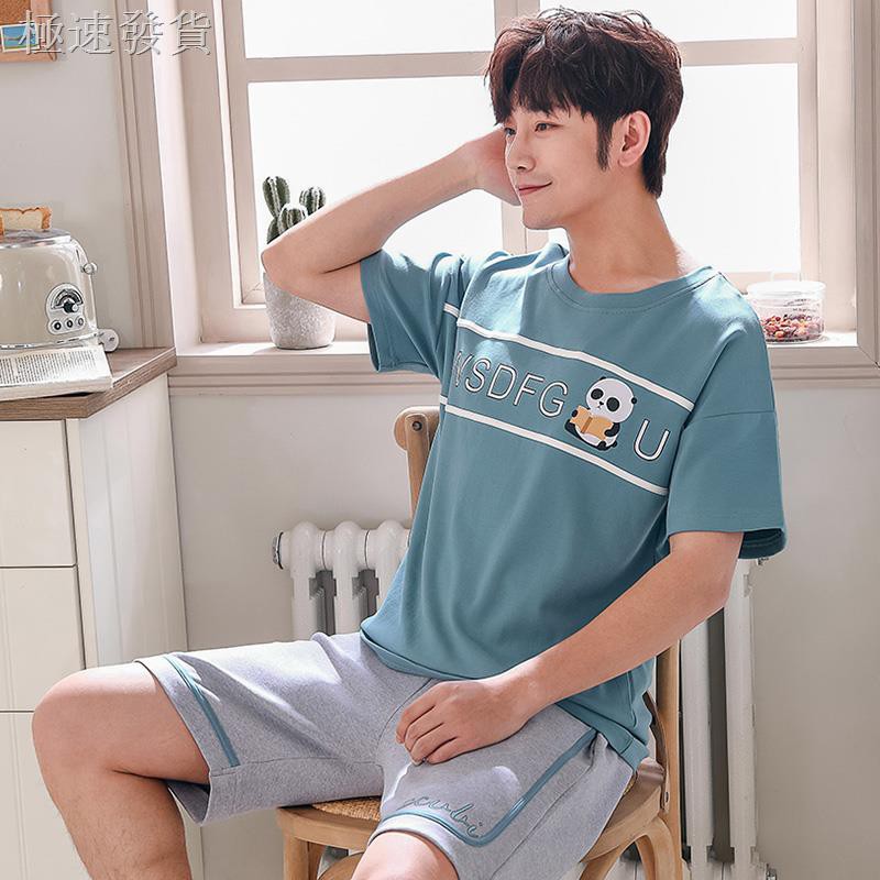 Bộ Đồ Ngủ Cotton Ngắn Tay Cá Tính Dành Cho Nam | BigBuy360 - bigbuy360.vn