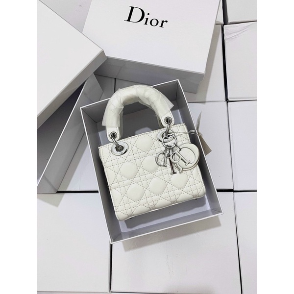 Túi chữ D 3 ô da mịn size 17cm kèm ảnh thật