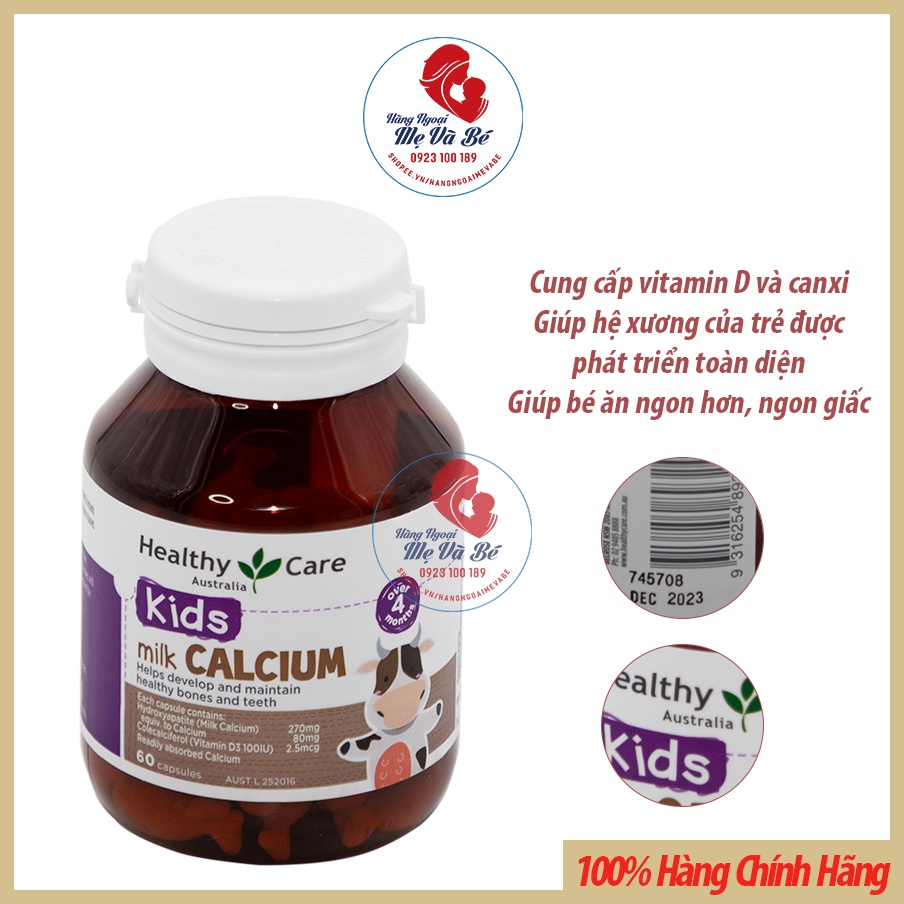 Healthy Care bổ sung DHA và Canxi - Cặp đôi hoàn hảo cho bé - Xuất xứ Úc [Date 2025]