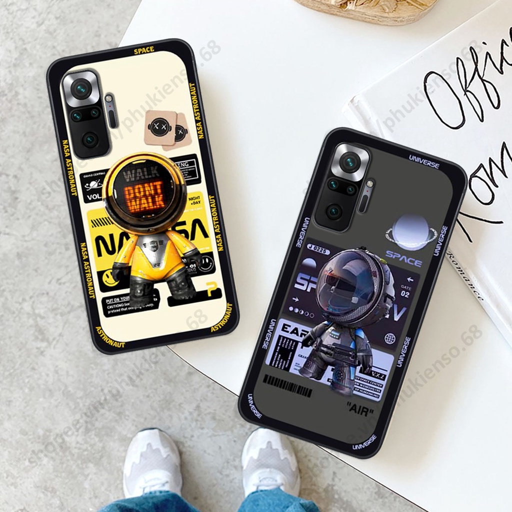 Ốp lưng Xiaomi Redmi Note 10 / Note 10 Pro hình người máy, robot nasa đáng yêu dễ thương