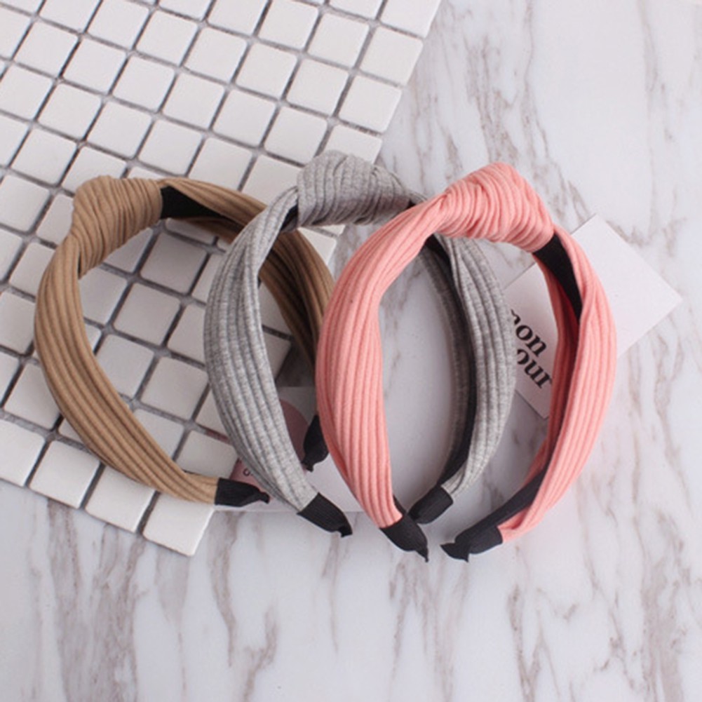 Cài tóc bản to thiết kế nút thắt thời trang cổ điển