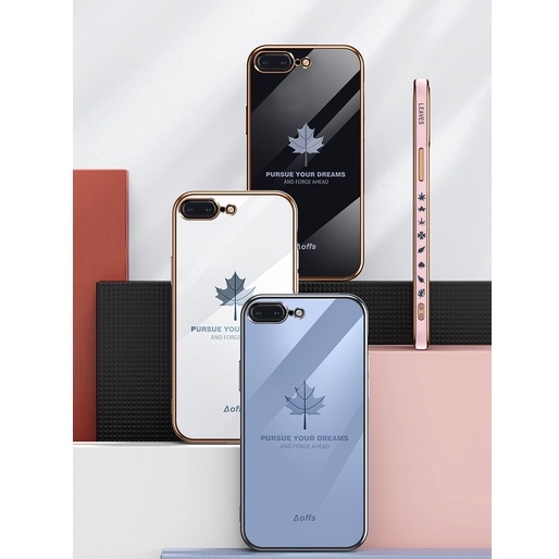 Ốp điện thoại họa tiết lá phong sang trọng thích hợp cho iPhone X XS Max XR 7 8 6 6s Plus SE 2020