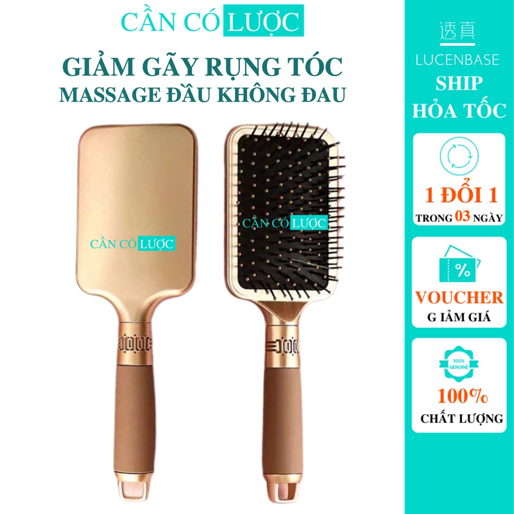 Lược chải tóc gỡ rối, lược tròn, lược bán nguyệt tạo kiểu tạo phồng massage đầu giảm rụng tóc