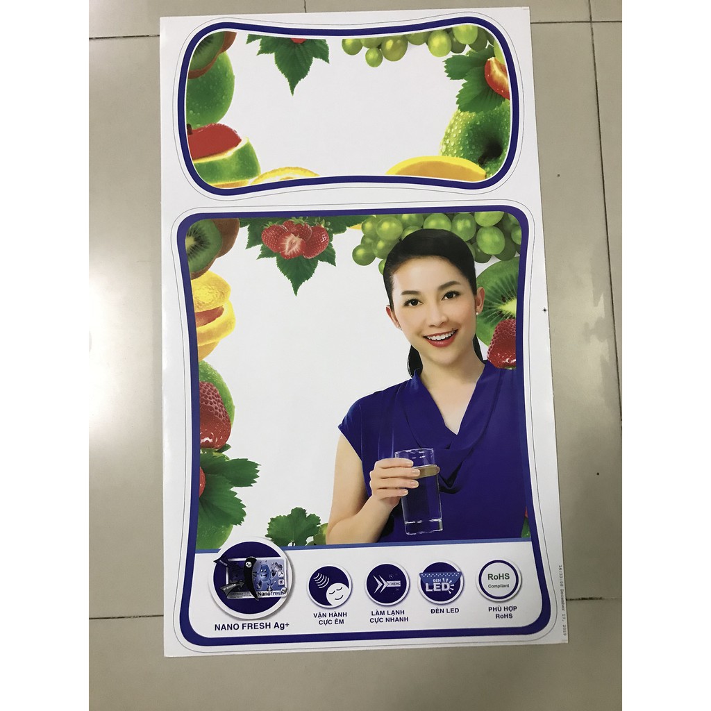 Miếng dán tủ lạnh không ghi thương hiệu - Tem dán tủ lạnh không ghi thương hiệu (mẫu 6)