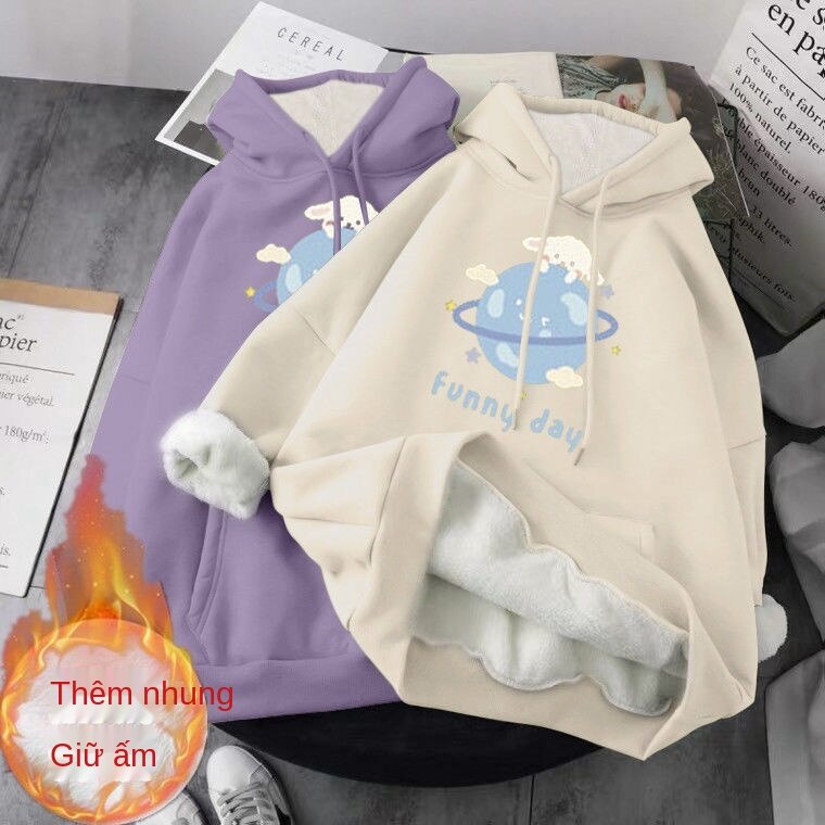 Áo hoodies có nón dài tay thời trang nữ | BigBuy360 - bigbuy360.vn