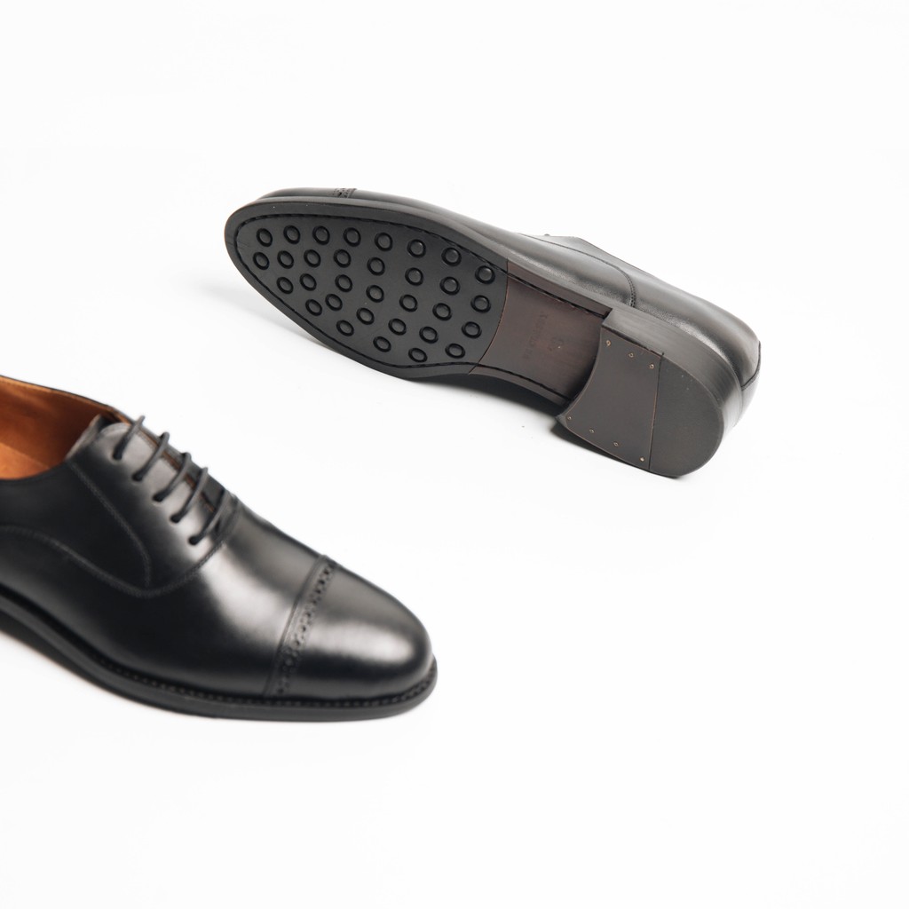 Giày Tây Cao Cấp Charles Captoe Oxfords - Da Bò Ý Lót Trong Da Bò Mộc - Thương hiệu Be Classy